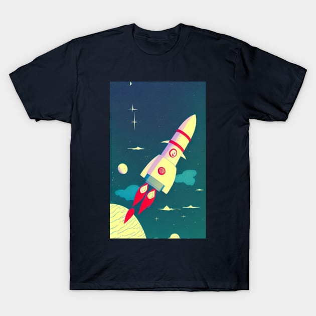 Rocketship artwork T-Shirt by Gaspar Avila